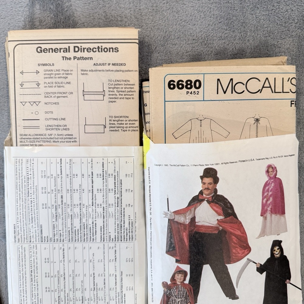 Lot 6 Vintage Halloween Christmas Sewing Patterns McCall Simplicity Costumes - Picture 6 of 8